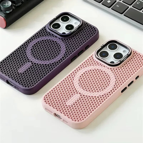 Honeycomb Mesh Cooling Magsafe iPhone Case