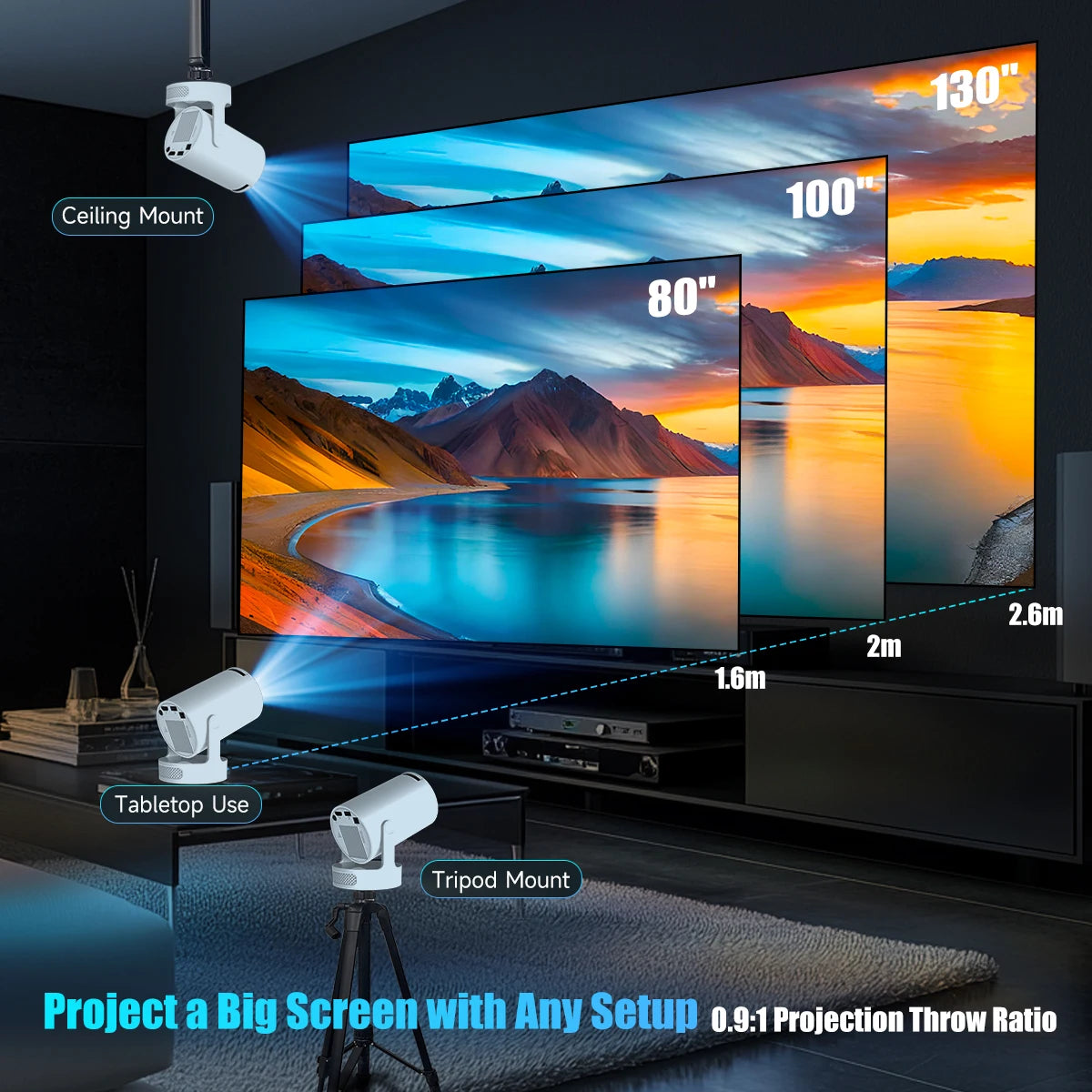 4K Home & Outdoor Theater Projector