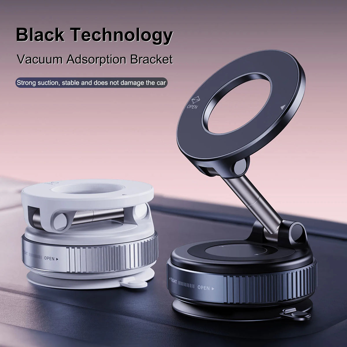Foldable Vacuum Magnetic Car Phone Holder