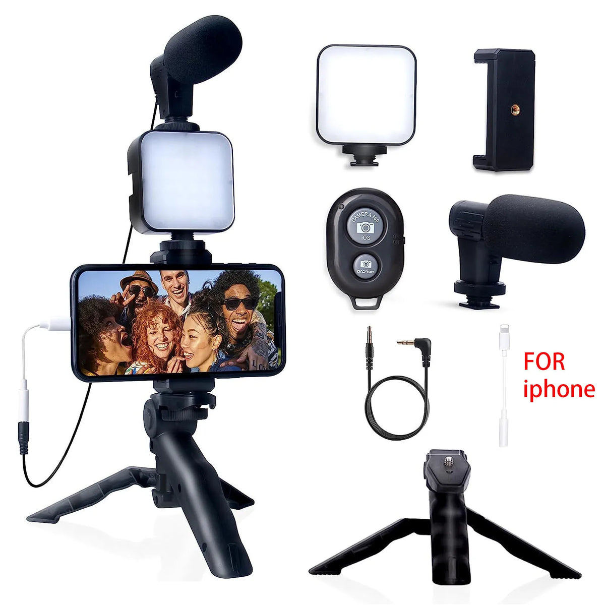 7-In-1 Smartphone Vlogging Tripod Kit