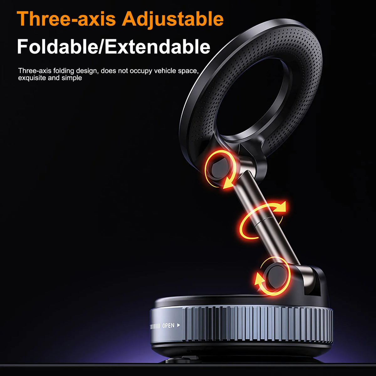 Foldable Vacuum Magnetic Car Phone Holder