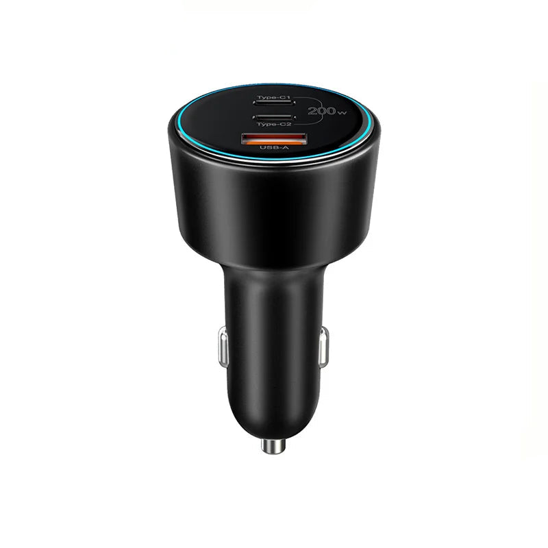 200W Super Fast 3-Port Car Charger