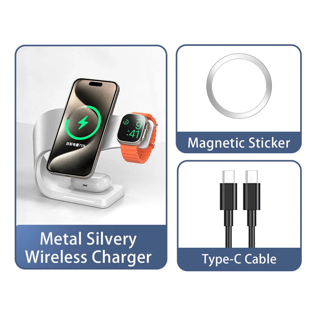 4-in-1 Metal Shell  Wireless Charging Station
