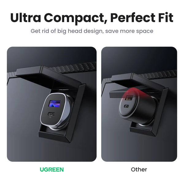 30W Quick Charge Car Adapter for iPhone & Android