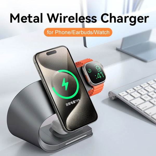 4-in-1 Metal Shell  Wireless Charging Station