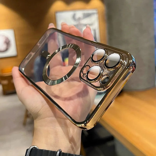 Luxury Shockproof Clear Magsafe iPhone Case
