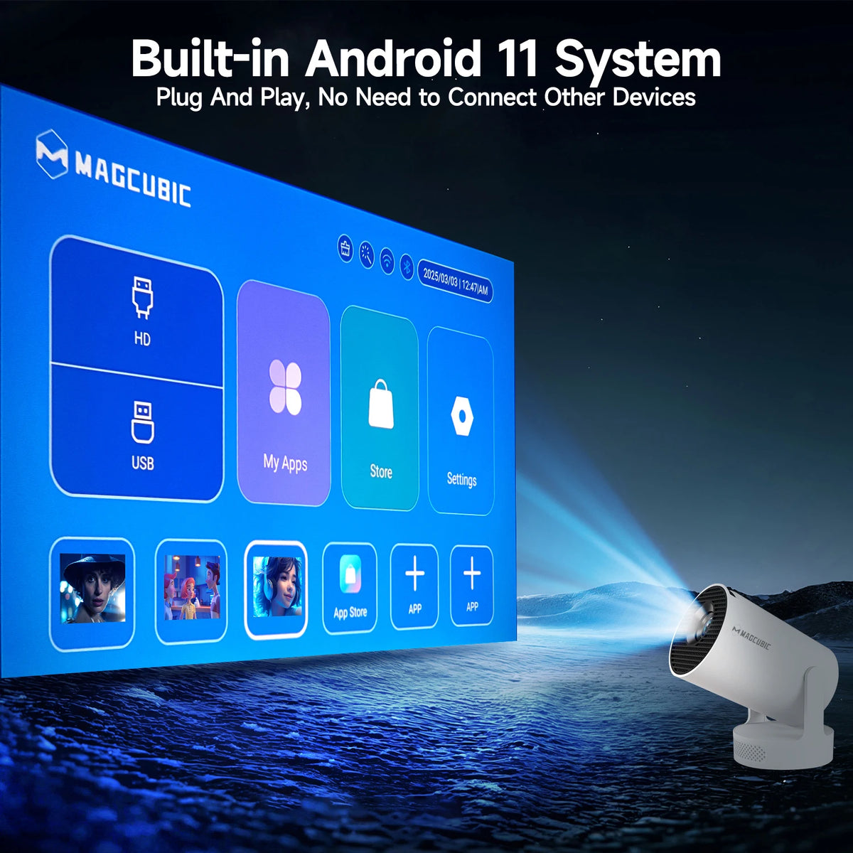 4K Home & Outdoor Theater Projector