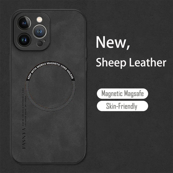 Magsafe Sheepskin Leather iPhone Case