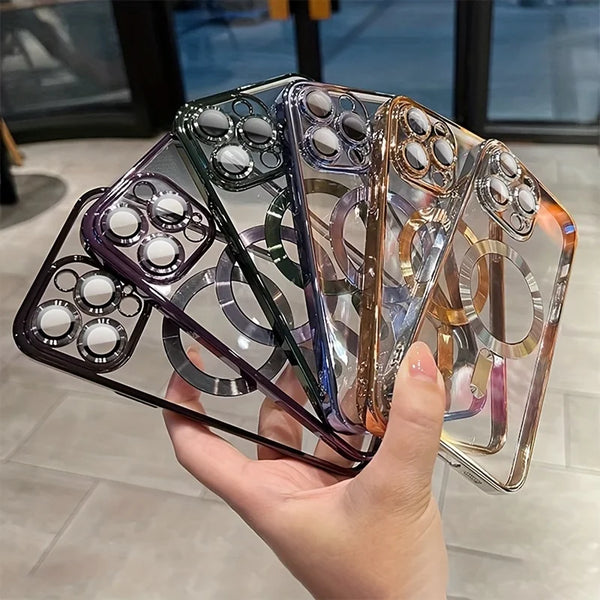 Luxury Shockproof Clear Magsafe iPhone Case