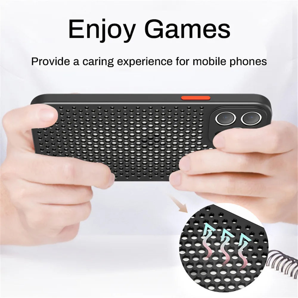 Breathable Cooling Shockproof iPhone Case