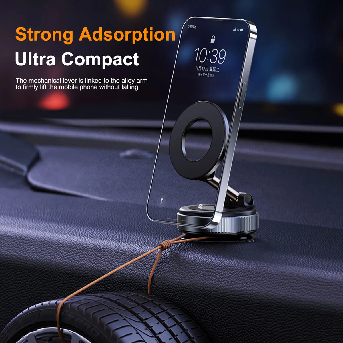 Foldable Vacuum Magnetic Car Phone Holder