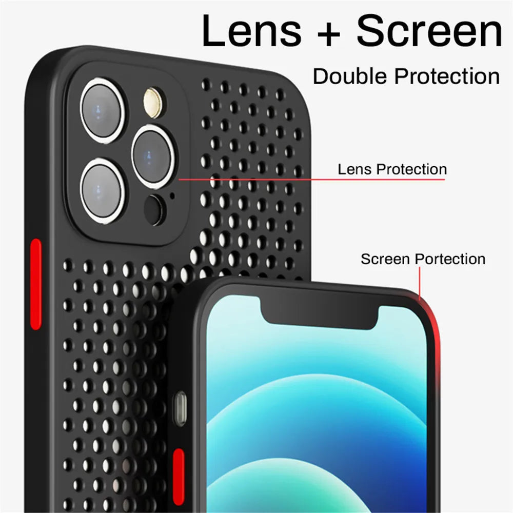 Breathable Cooling Shockproof iPhone Case