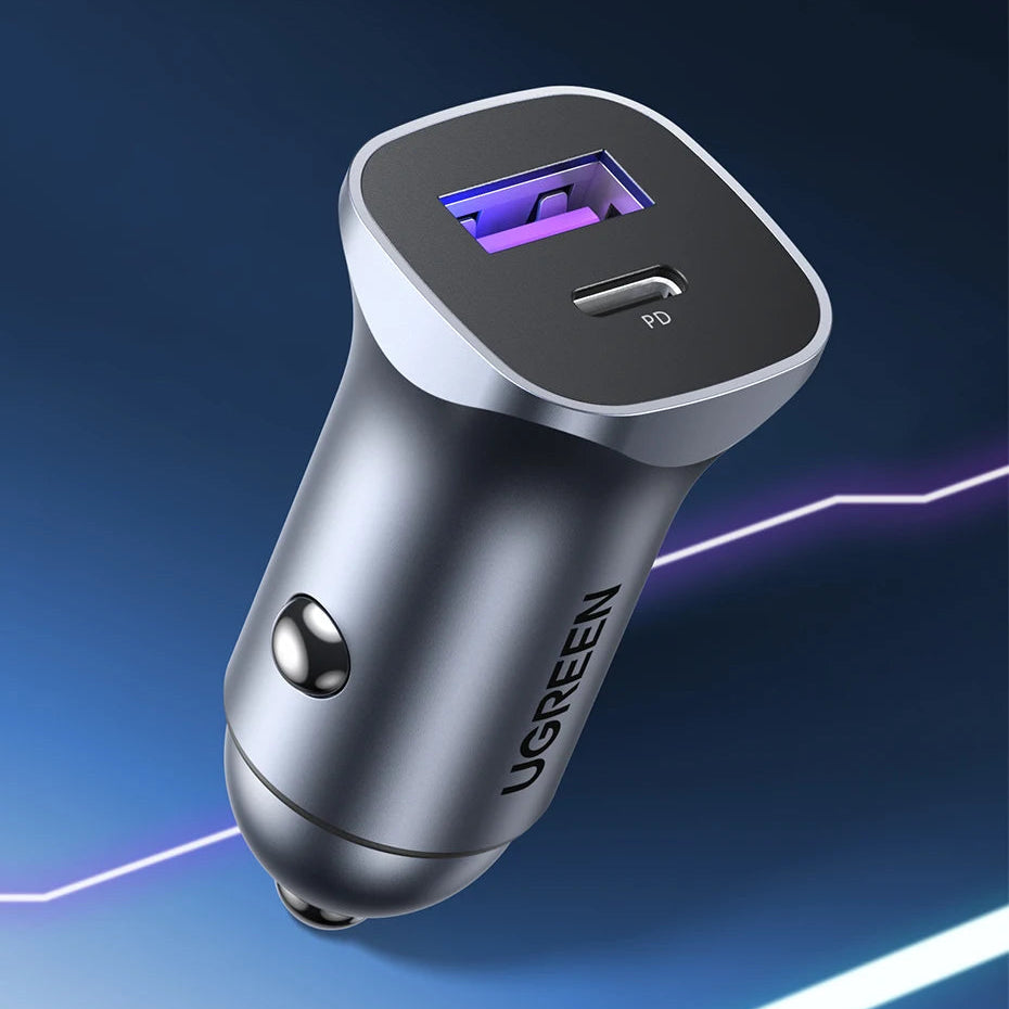30W Quick Charge Car Adapter for iPhone & Android