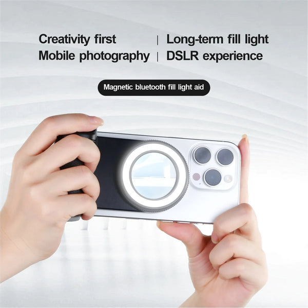 Magnetic Selfie Photo Grip with LED Light
