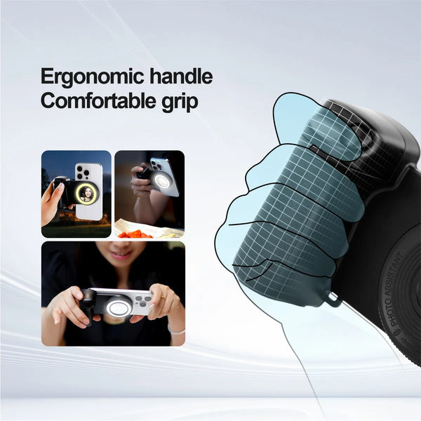 Magnetic Selfie Photo Grip with LED Light