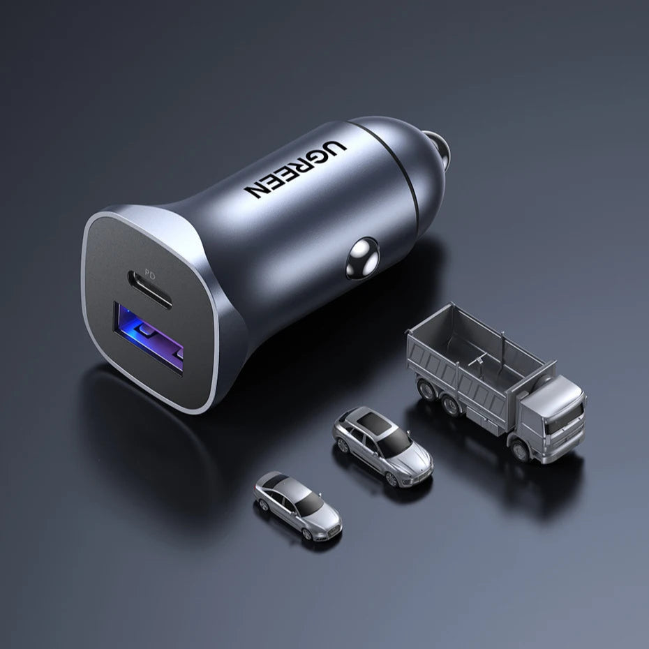 30W Quick Charge Car Adapter for iPhone & Android