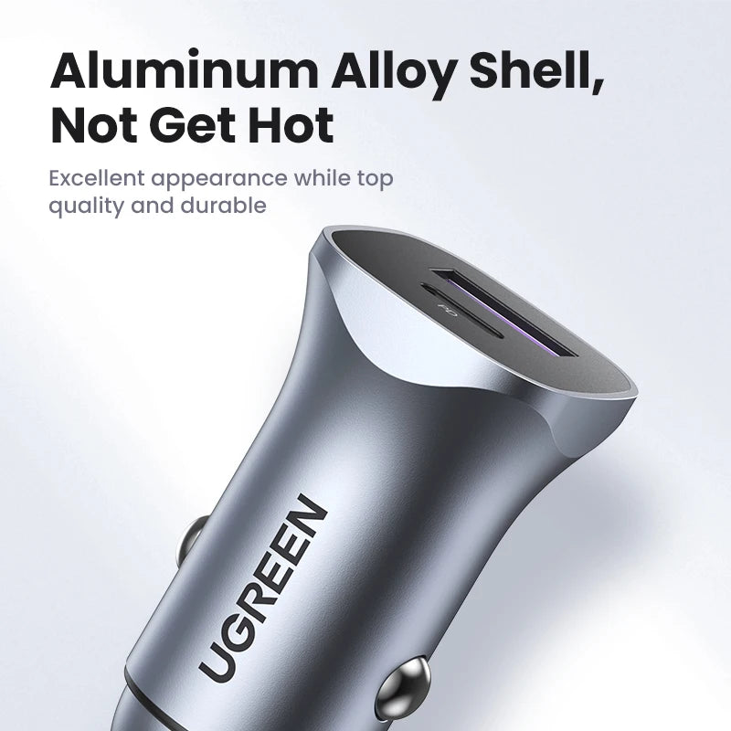 30W Quick Charge Car Adapter for iPhone & Android