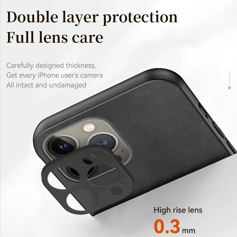 Magsafe Sheepskin Leather iPhone Case