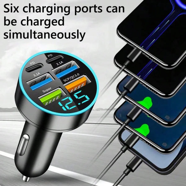 250W Fast USB & Type-C Car Charger